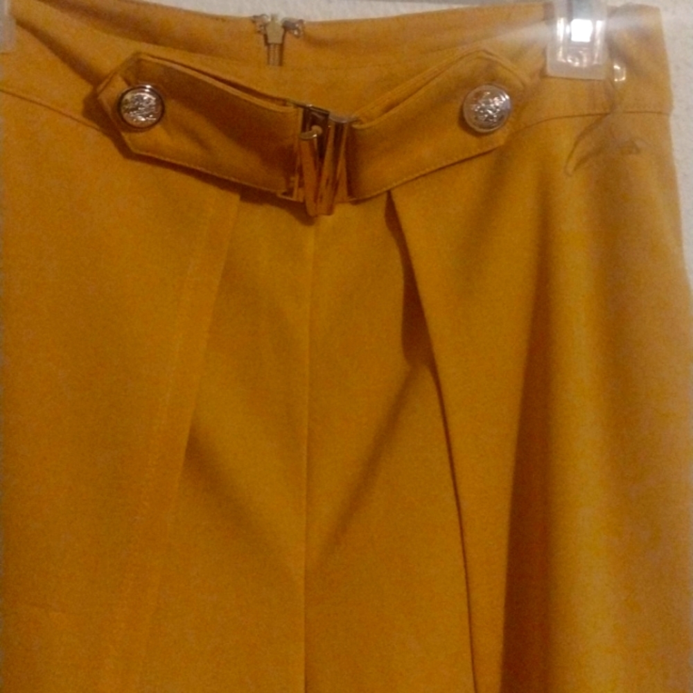 Long slacks honey mustard color